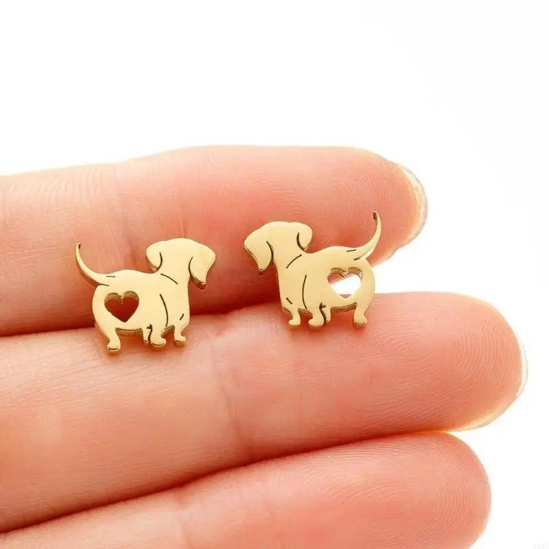 Tailbound I  Dachshund Dog Earring