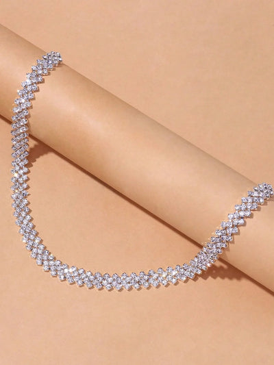 Liora | Rhinestone Collar Necklace