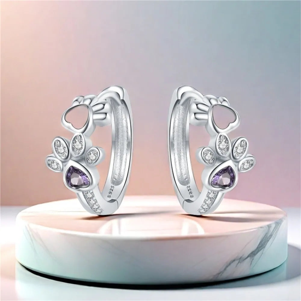 Amelise | Paw Hoop Earrings