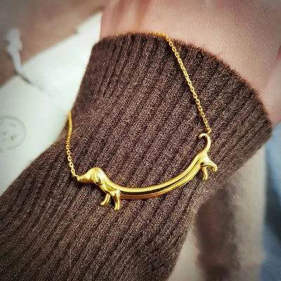 Veyra | Gold Dachshund Necklace