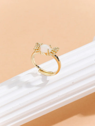 Crab Buddy I Moonstone Ring