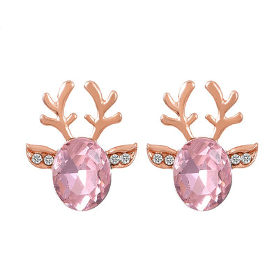 Aureline | Reindeer Crystal Earrings