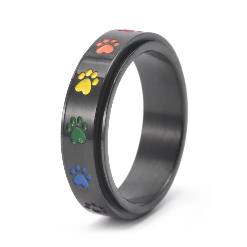 Lyrisse | Rainbow Paw Ring