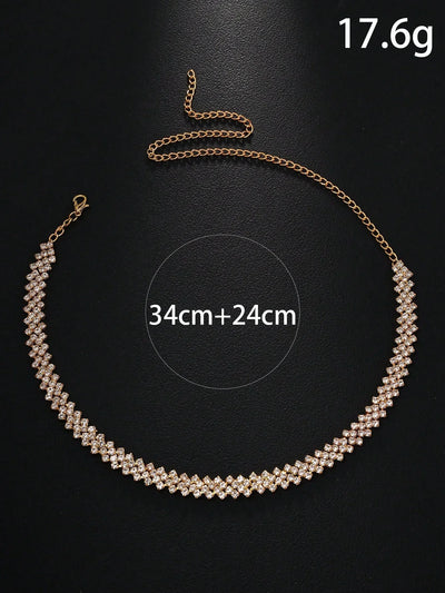 Liora | Rhinestone Collar Necklace
