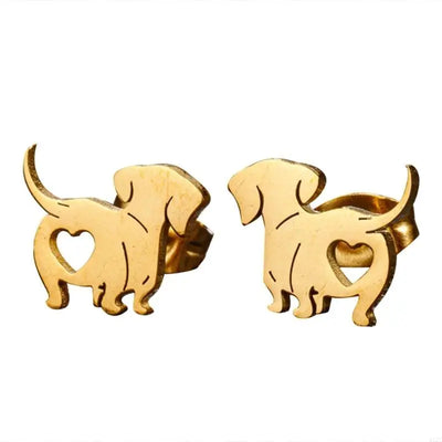 Tailbound I  Dachshund Dog Earring