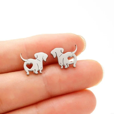 Tailbound I  Dachshund Dog Earring