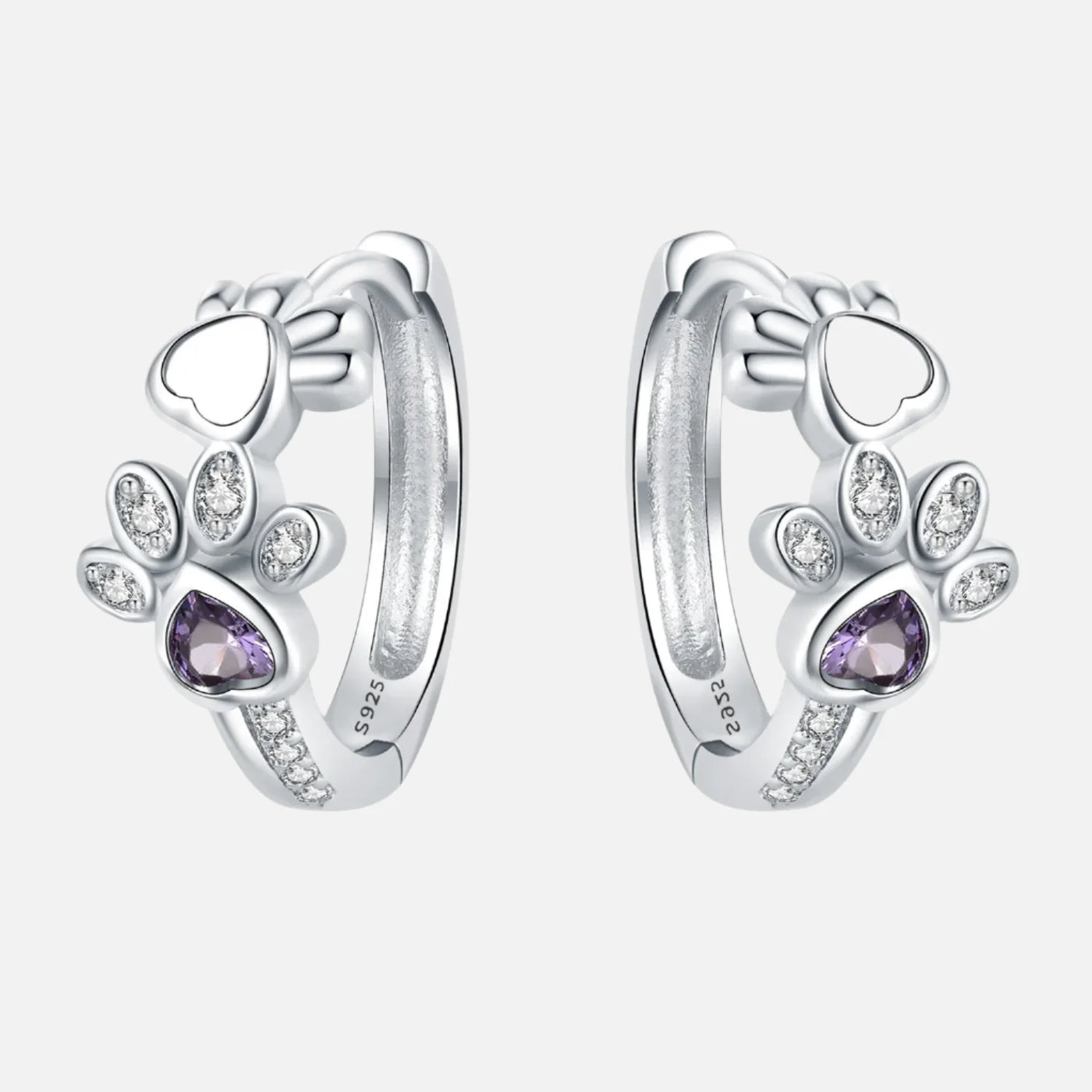 Amelise | Paw Hoop Earrings