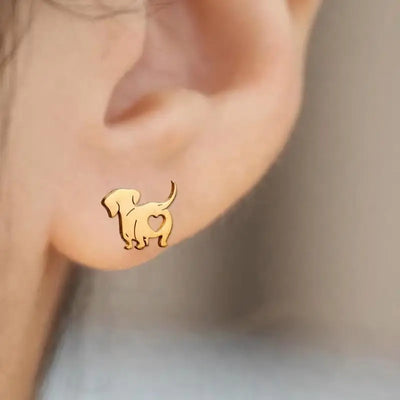 Tailbound I  Dachshund Dog Earring