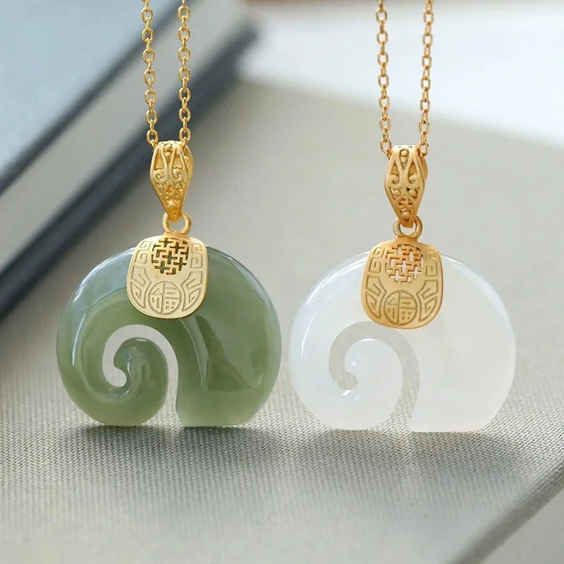 Saphira | Jade Elephant Necklace