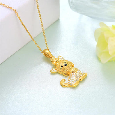 Yorkie Belle | Crystal Necklace
