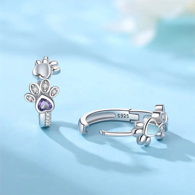 Amelise | Paw Hoop Earrings