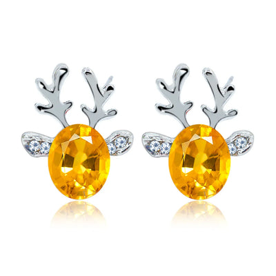 Aureline | Reindeer Crystal Earrings