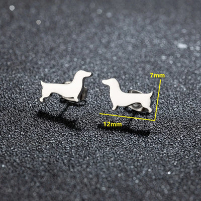 Ardelle | Dachshund Stud Earrings