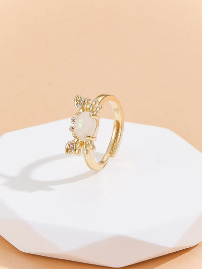 Crab Buddy I Moonstone Ring