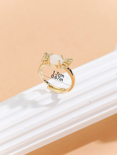 Crab Buddy I Moonstone Ring