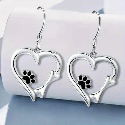 Brielle | Heart Paw Earrings