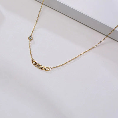 Solenne | Sideways Cross Necklace
