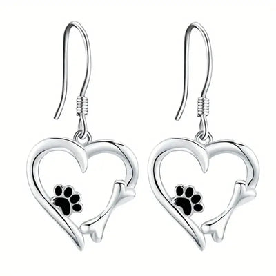 Brielle | Heart Paw Earrings