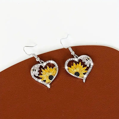 Jasmine | Sunflower Bee Earrings