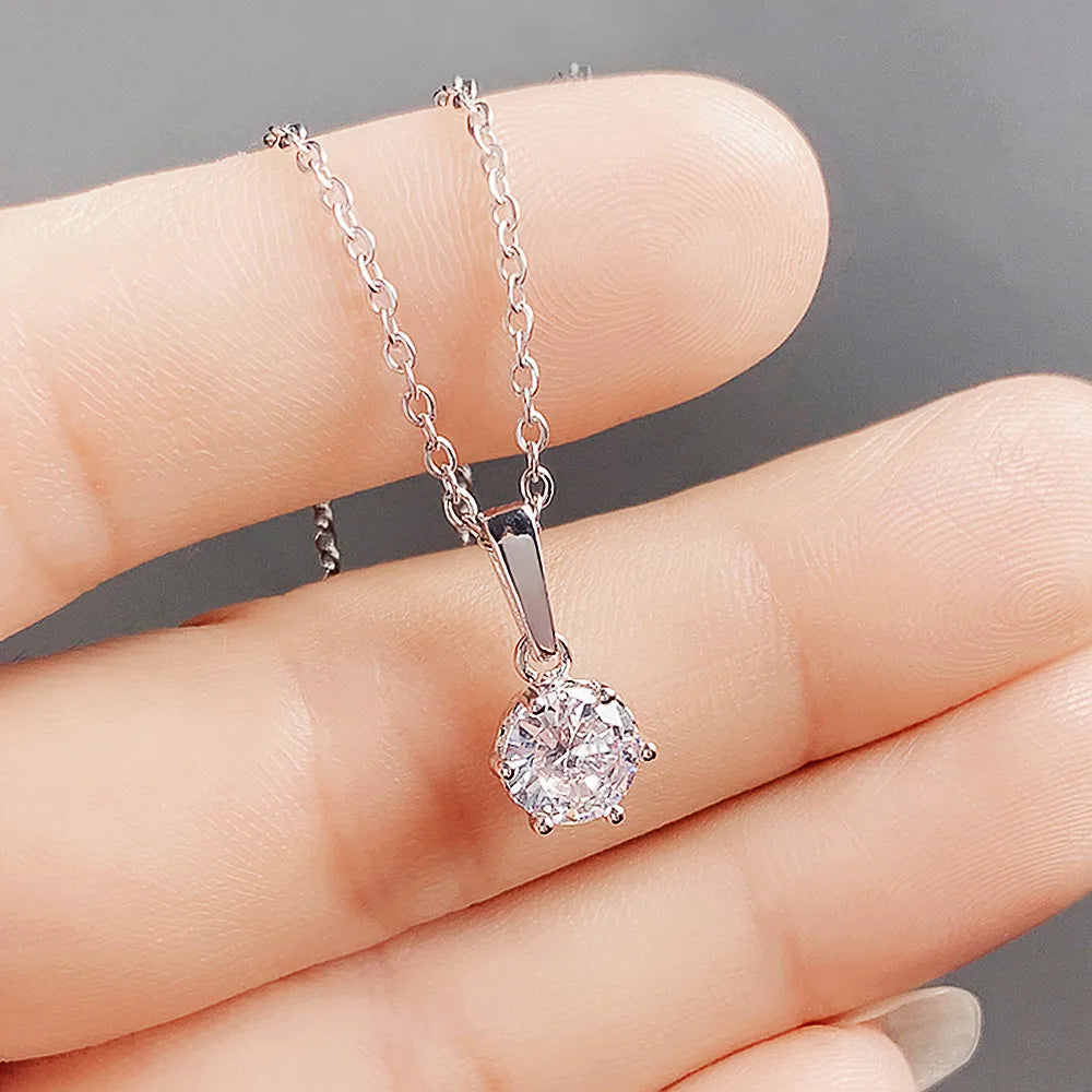Elvianne | Crystal Solitaire Necklace