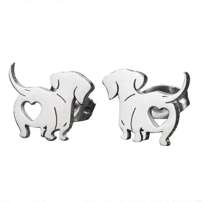 Tailbound I  Dachshund Dog Earring