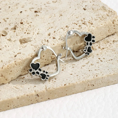 Emira | Paw Hoop Earrings