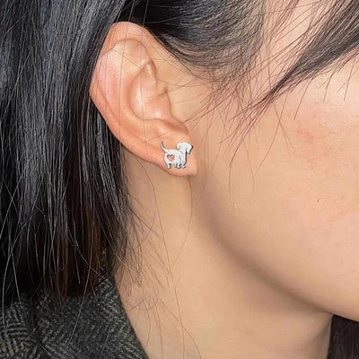 Tailbound I  Dachshund Dog Earring