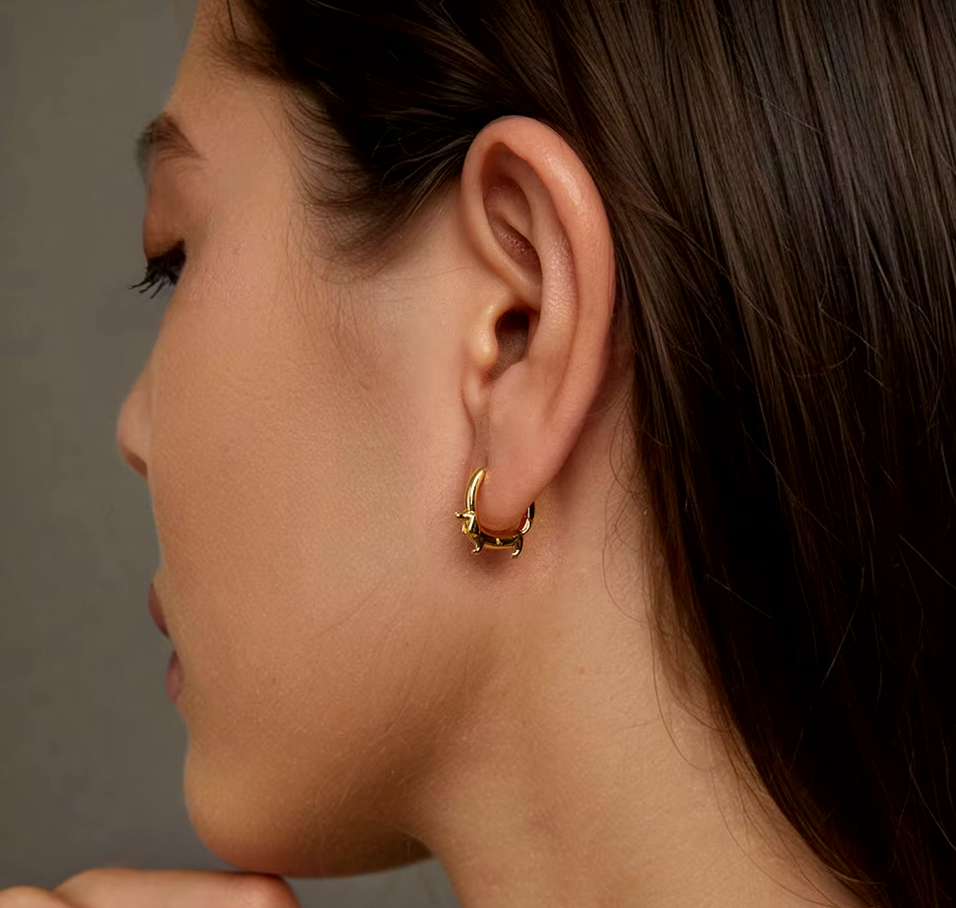 Florisse | Dachshund Hoop Earrings