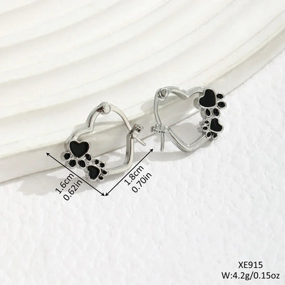 Emira | Paw Hoop Earrings