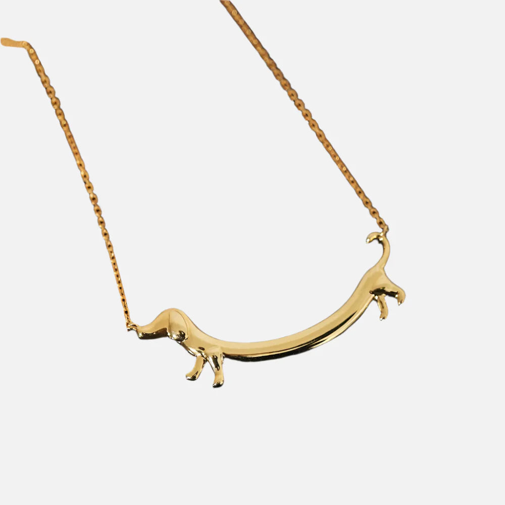 Veyra | Gold Dachshund Necklace