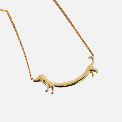 Veyra | Gold Dachshund Necklace