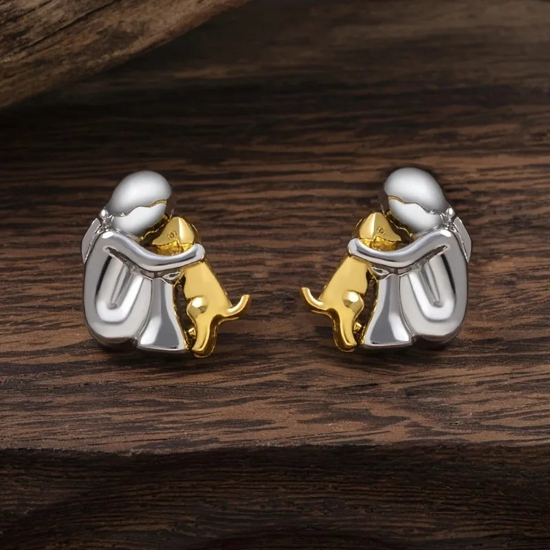 Clarisse | Gold Dog Lover Earrings