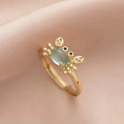 Crab Buddy I Moonstone Ring