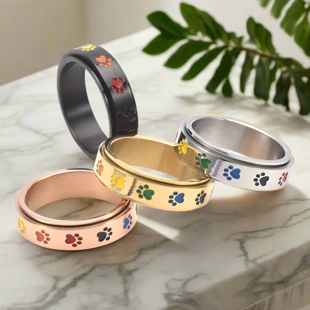 Lyrisse | Rainbow Paw Ring