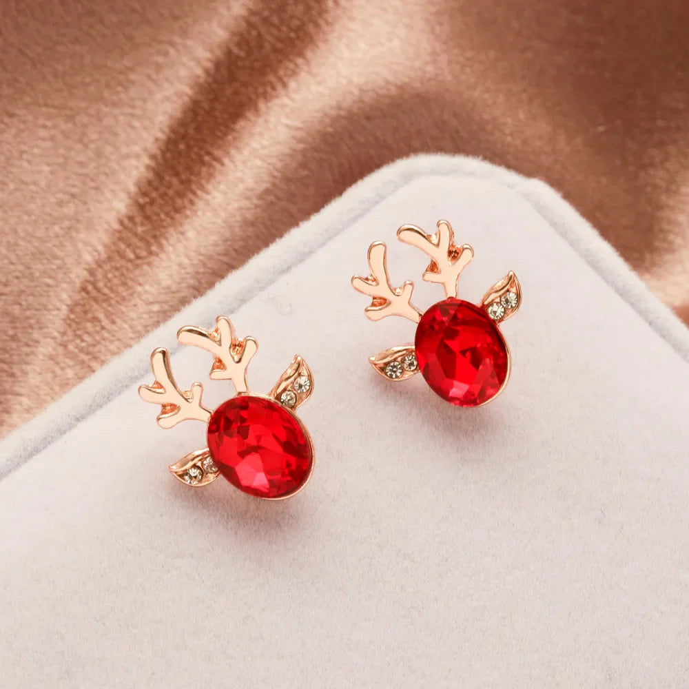 Aureline | Reindeer Crystal Earrings