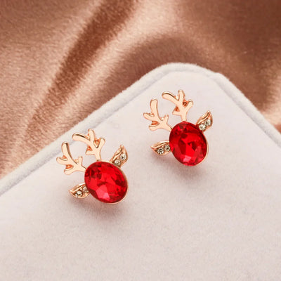Aureline | Reindeer Crystal Earrings