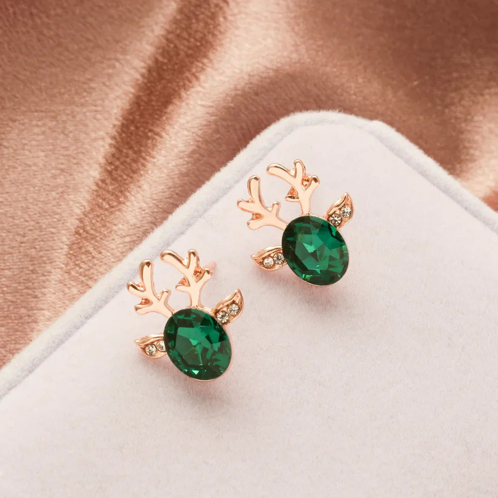 Aureline | Reindeer Crystal Earrings