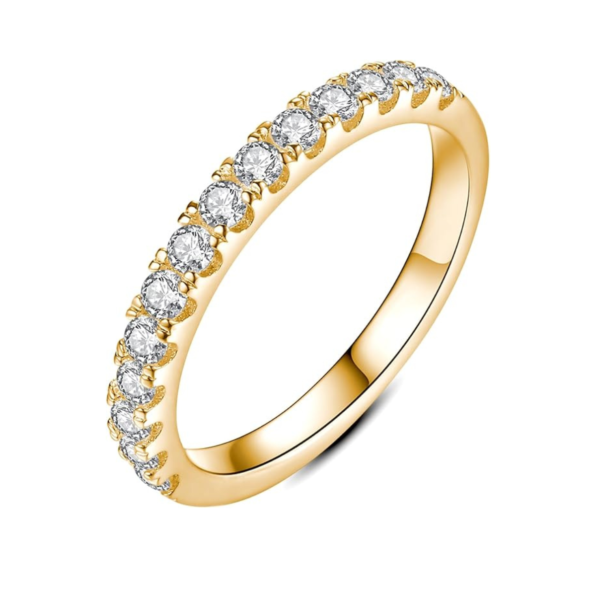 Victoria | Moissanite Wedding Band - Gold