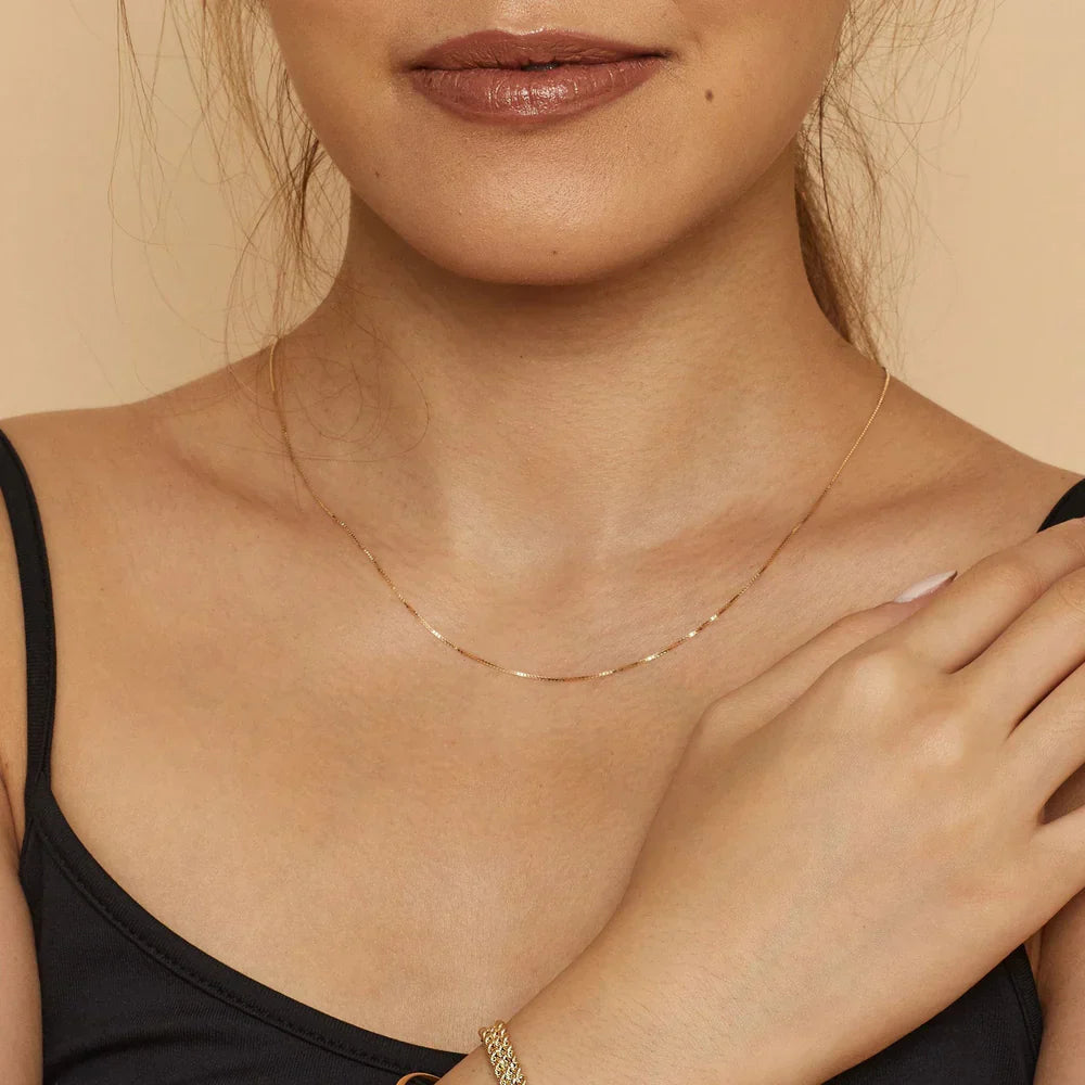 Benedetta | Box Gold Necklace - Gold