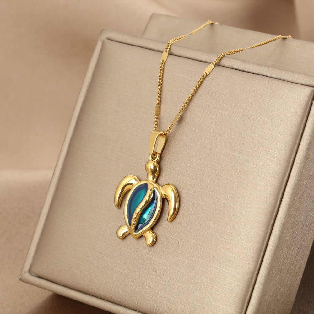 Gold Turtle Necklace