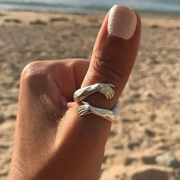 Amity | Silver Adjustable Hug Ring