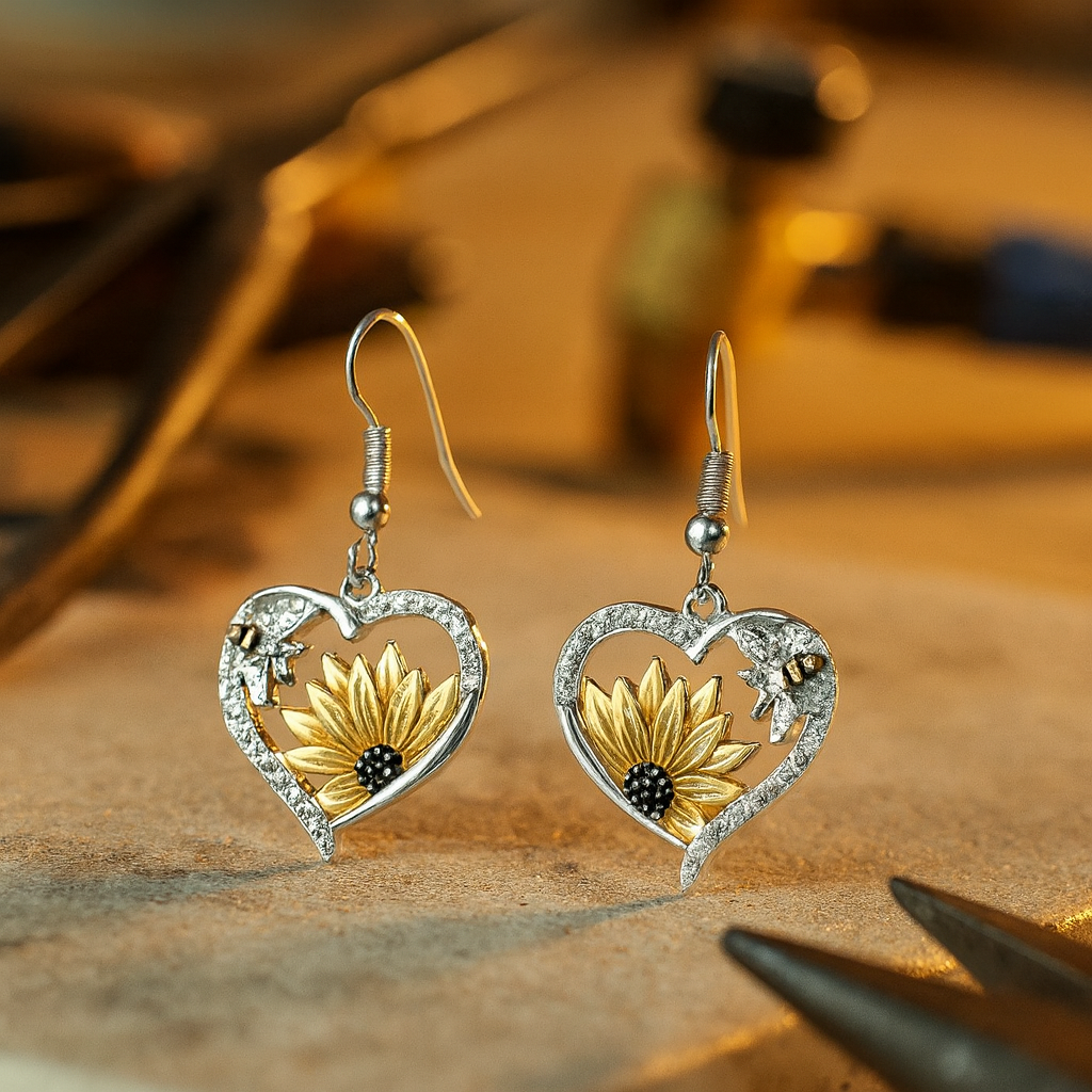 Jasmine | Sunflower Bee Earrings