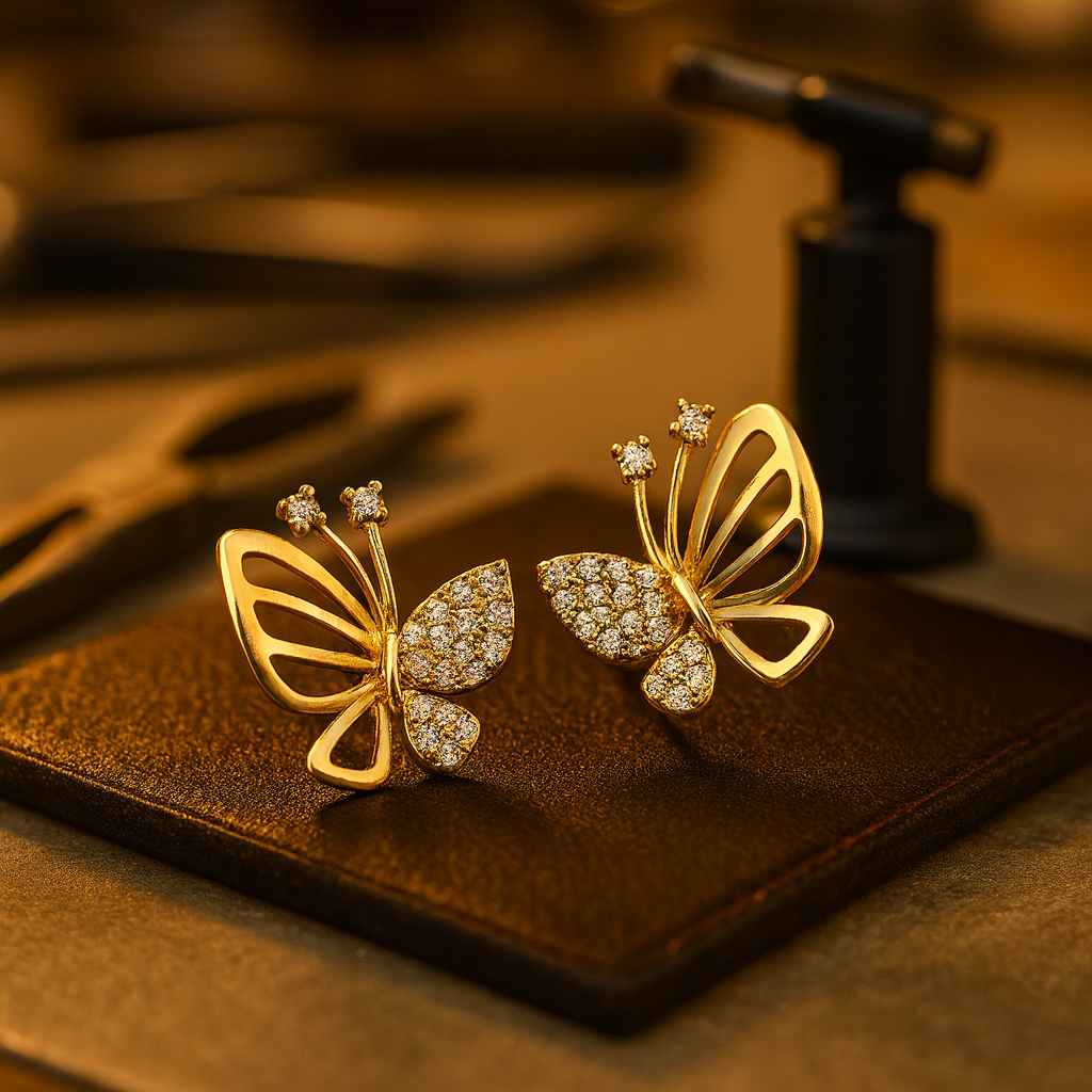 Corvina | Butterfly Zircon Earrings