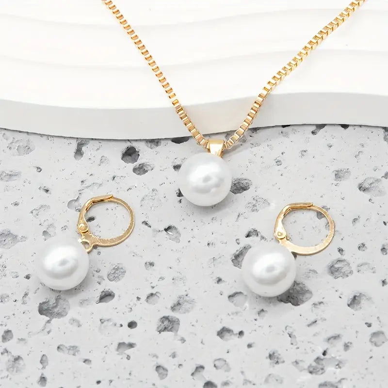 Rosetta | Pearl Jewelry Set - Gold
