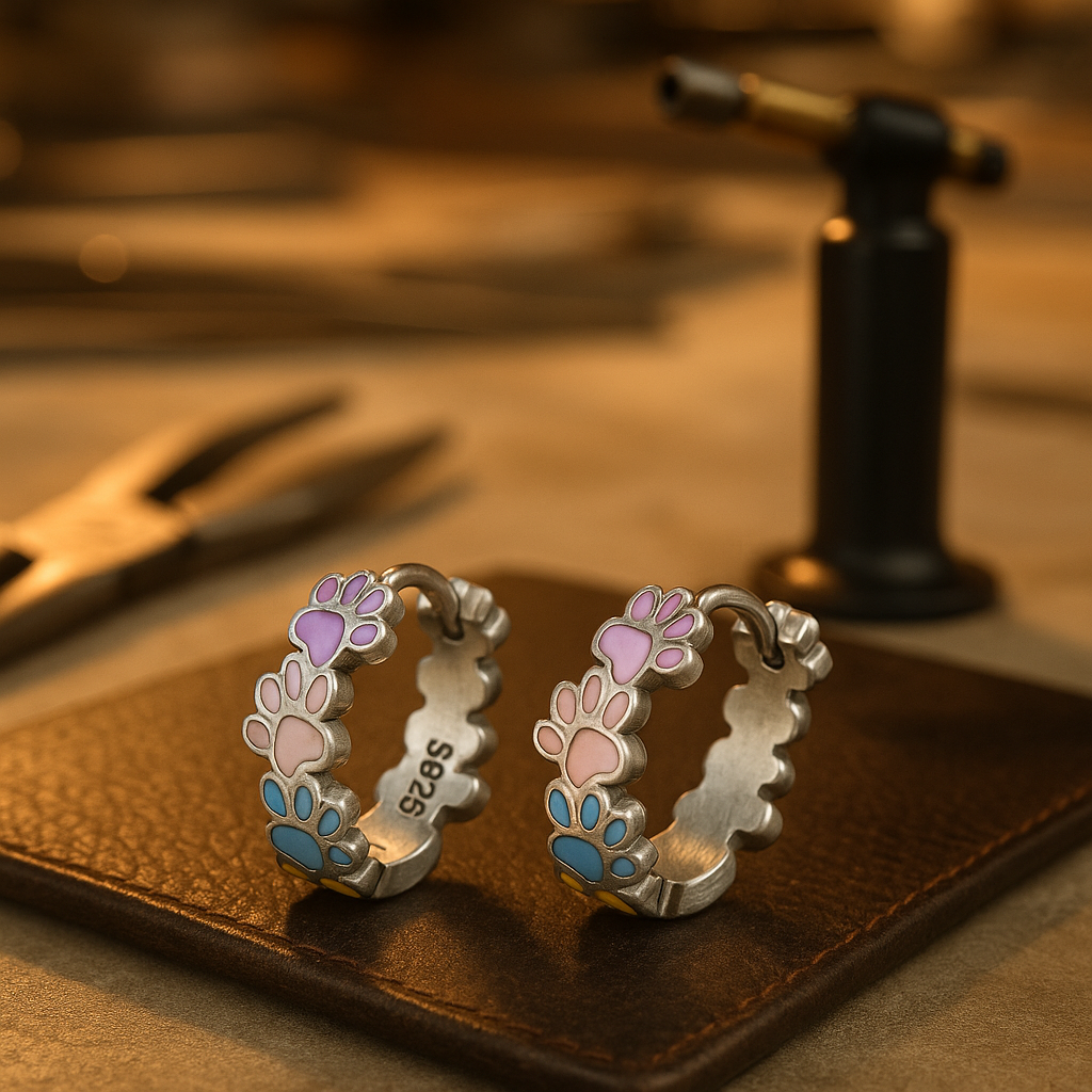 Viviane | Colorful Paw Hoops