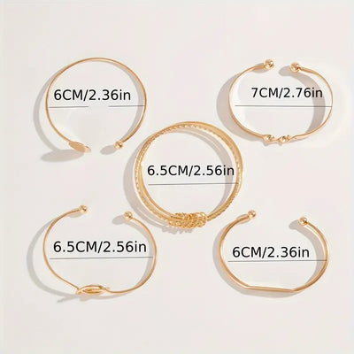 Katerina | Knotted Bracelet Set - Gold