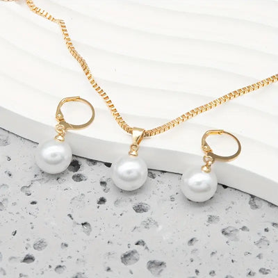 Rosetta | Pearl Jewelry Set - Gold