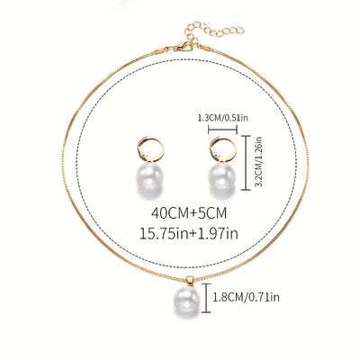 Rosetta | Pearl Jewelry Set - Gold