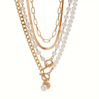 Violetta | Pearl Chain Set - Gold