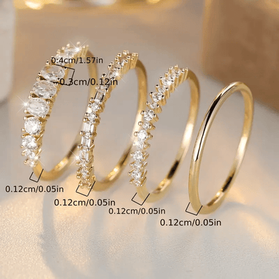 Tahlira | Golden Stacking Rings